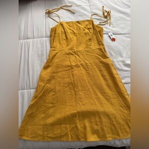 Yellow A line dress